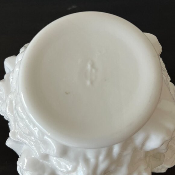 Vintage Milk Glass Vase With Embossed Rose Design // Imperial Glass // 6" Tall - Picture 5 of 5